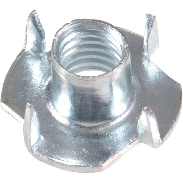 HILLMAN 1/4 Inch 20 tpi Pronged Tee Nuts, 4 pieces, 6266