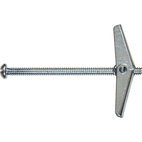 HILLMAN Modular 5/16 Inch Round Head Medium Duty 4 Inch L Toggle Hex Bolt Hollow Wall Anchor, 10 pieces, 372514