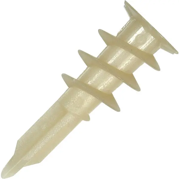 HILLMAN #8 Nylon Self Drilling Drywall Wedge Anchor, 100 pieces, 376648