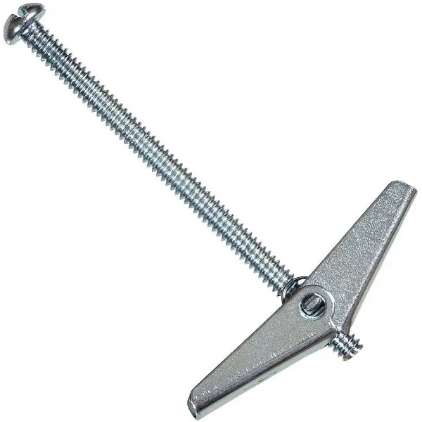 HILLMAN Quick-Release 3/16 Inch Round Head 4 Inch L Toggle Bolt Hollow Wall Anchor, 50 pieces, 370057