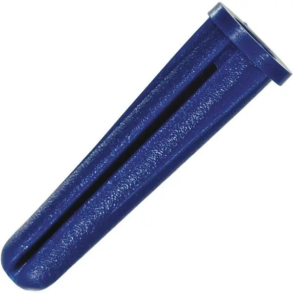 HILLMAN Regular #14 - #16 Thread x 1-1/2 Inch Blue Conical Plastic Drop- Anchor, 5 pieces, 5042
