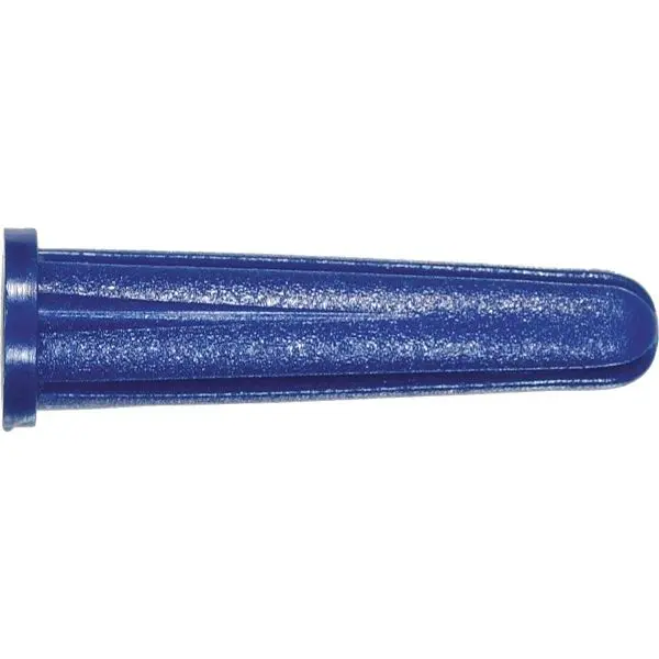 HILLMAN #6 - #8 Thread x 3/4 Inch Blue Conical Acetal Expansion Anchor, 100 pieces, 370336