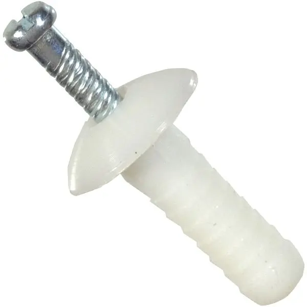 HILLMAN Trusted 1/4 Inch x 1 Inch Nylon Truss Hammer Drive Wall Anchor, 4 pieces, 9409