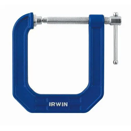Irwin Hardened C-Clamp 2" X 3 -1/2" Deep Throat, 100 Series, 225123 Irwin Tools