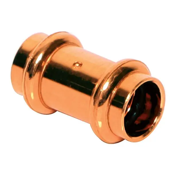 Jones Classic Stephens 2" x 2" Copper Press Slip Coupling (Socket) Rolled Tube Stop, C77006 Jones Stephens