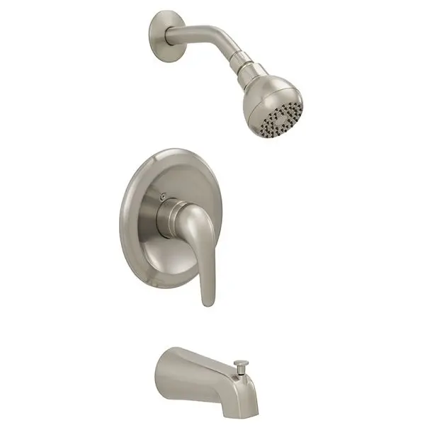 Jones Commercial-Grade Stephens Brushed Satin Nickel Tub/Shower Faucet, Trim Only, 1559081 Jones Stephens
