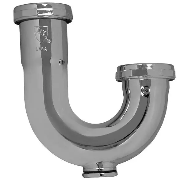 Jones CSA-Approved Stephens 1-1/2" Chrome Plated Red Brass J-Bend Cleanout 17 Gauge, P38022 Jones Stephens