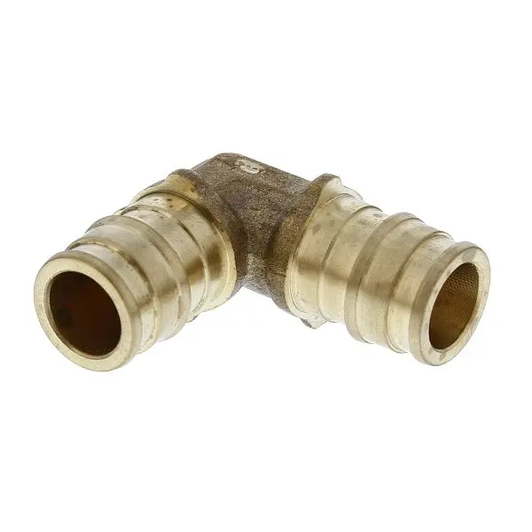 Jones Custom Stephens 1/2" F1960 Brass PEX 90° Sweep Elbow, F76870B Jones Stephens