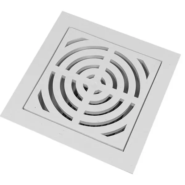Jones Distinctive Stephens 4" PVC Pipe Fit Floor Sink Full Top Grate and Flat Bottom Grate, S49094 Jones Stephens