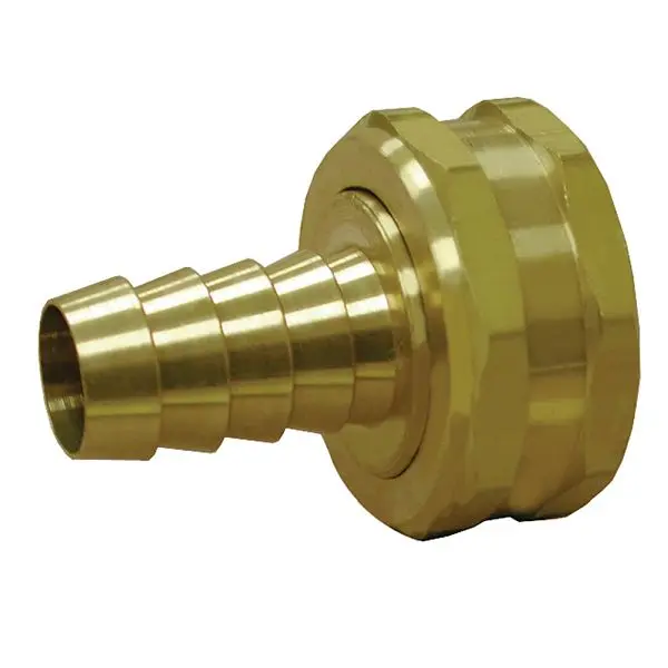Jones Eco-Friendly Stephens 3/4" x 3/4" Brass Garden Hose Fitting, Hose Barb To Female Hose Swivel, G20038 Jones...