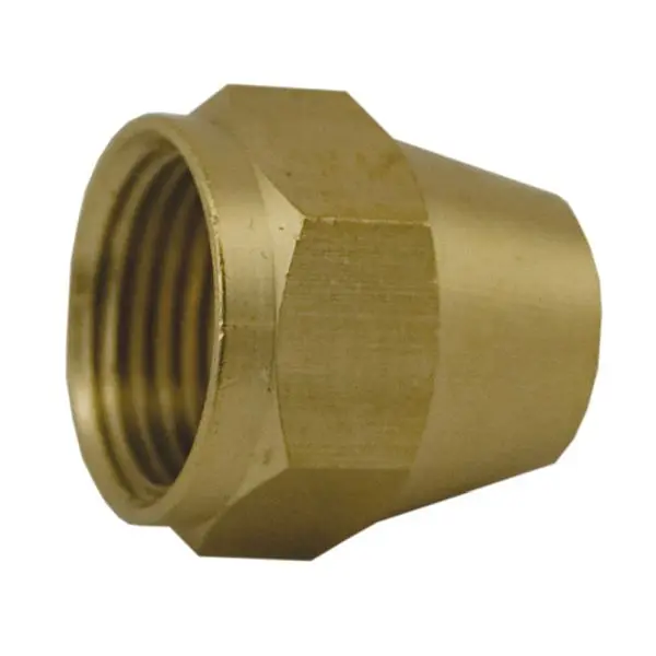 Jones Extra-Strong Stephens 3/8" Brass Short Flare Cap Nut, F40004 Jones Stephens