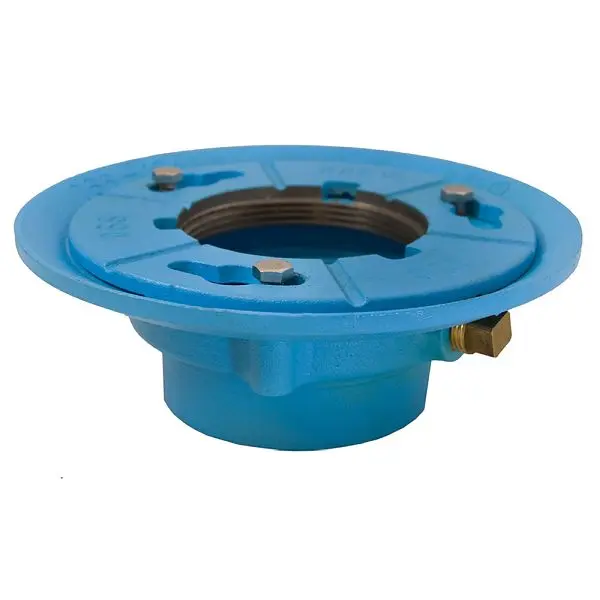 Jones First-Rate Stephens 4" Code Azure No Hub Drain Body 9" Pan and 3-1/2" Spud Size - 3-1/8" Height,...