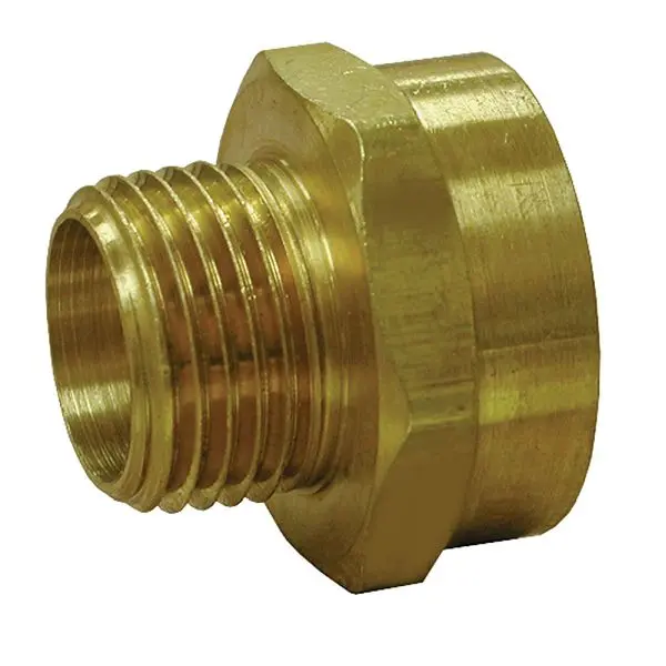 Jones Flexible Stephens 3/4" x 3/4" Brass Garden Hose Fitting, Female Hose To Male Pipe, G20016 Jones Stephens