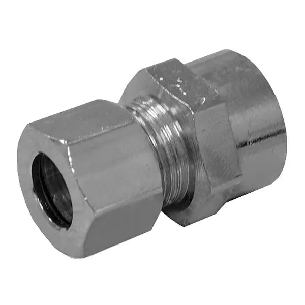 Jones Stephens 3/8" x 5/8" Chrome Plated Compression x Sweat Modifyer, Lead Free, N66610LF