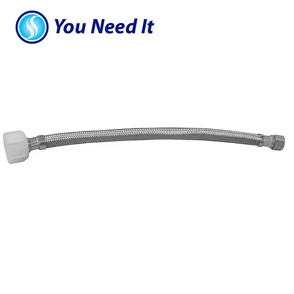 Jones Stephens 3/8" x 7/8" OD x BC Flexible Stainless Steel Ballcock Connector 12" Length, S04217