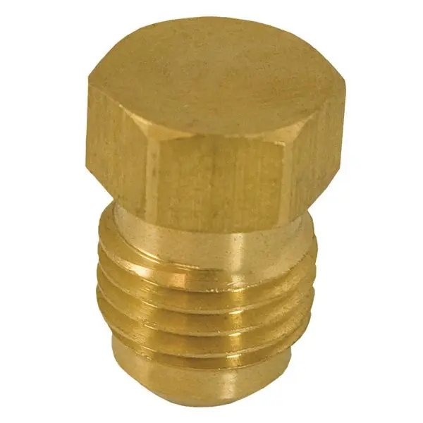 Jones Stephens 3/8" Yellow Brass Flare Plug, F40016