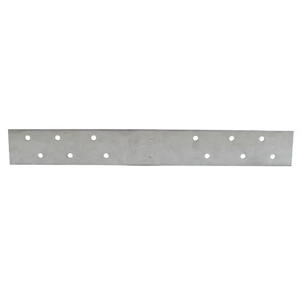 Jones Stephens 3" x 18" Galvanized Tool Steel Quality F.H.. Strap 6 Offset Holes, 16 Gauge, Box 50, F163186