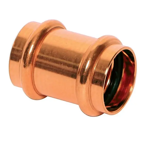 Jones Stephens 3" x 3" Pure Copper Press Coupling (Socket) Less Stop, C77017