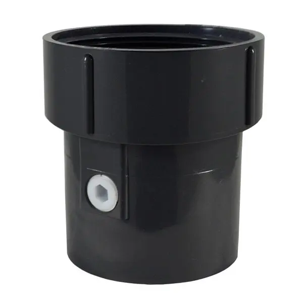 Jones Stephens 3" x 4" PVC Pipe Fit Drain Base Primer Tap, 3-1/2" Spud, D52451