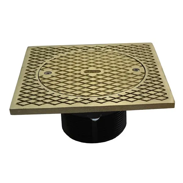 Jones Stephens 3" ABS Cleanout Spud 7" Nickel Bronze Square Cover, D57913