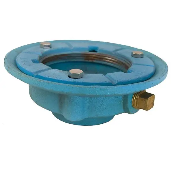 Jones Stephens 3" Code Royal Blue IPS Drain Body 9" Pan and 3-1/2" Spud Size - 3-1/8" Height, D66203