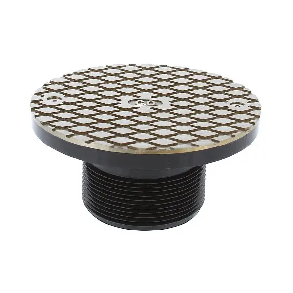 Jones Stephens 3" Heavy Duty PVC Cleanout Spud 6" Satin Nickel Bronze Round Cover, D59905