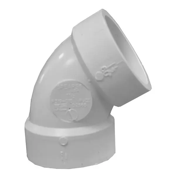 Jones Stephens 3" PVC 60° Elbow, PFL930