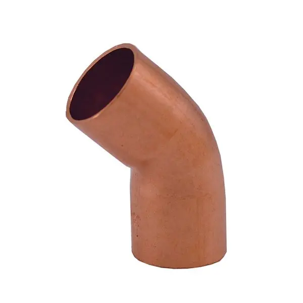 Jones Stephens 3" 45° Wrot/ACR Solder Joint Copper Threaded Elbow, C75050