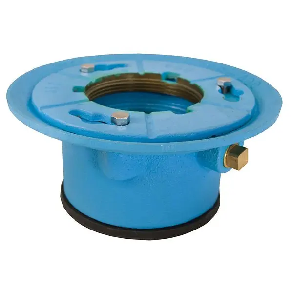 Jones Stephens 4" Code Blue Push On Drain Body 9" Pan and 3-1/2" Spud Size - 3-3/4" Height, D66400
