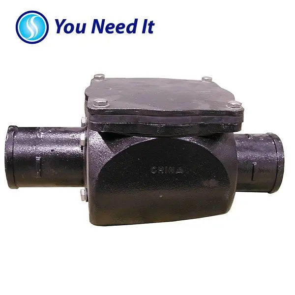 Jones Stephens 4" No Hub Cast Iron Backwater Valve - 12-3/4" Length, B01004