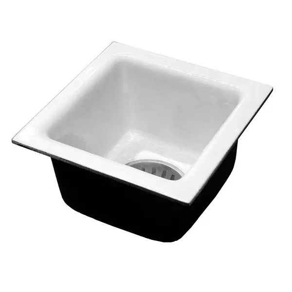 Jones Stephens 4" Inside Caulk Porcelain Coated Floor Sink, 8" Deep, S55104