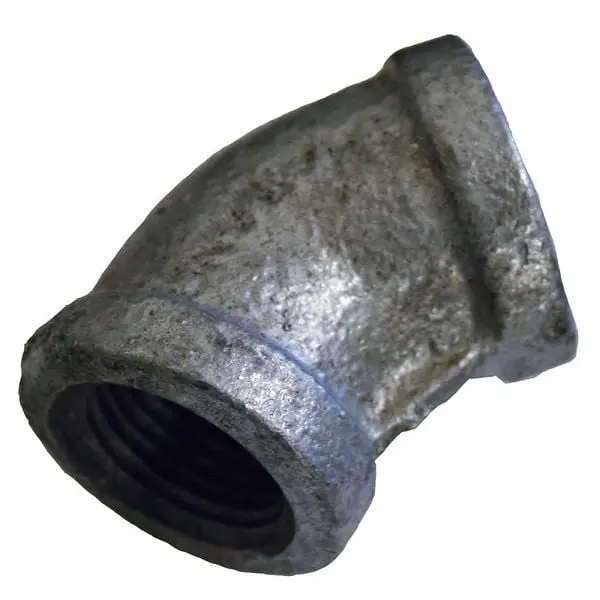 Jones Stephens 4" 45° Long Radius Elbow Galvanized, G2900860