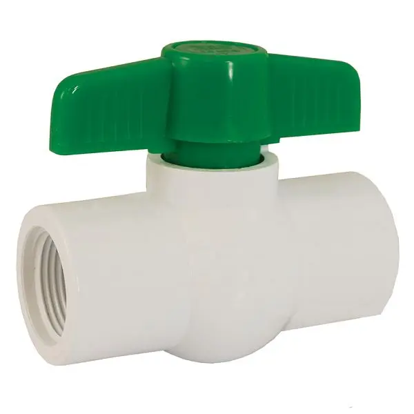 Jones Stephens 4" PVC Ball Butterfly Valve, Threaded Ends, B91400