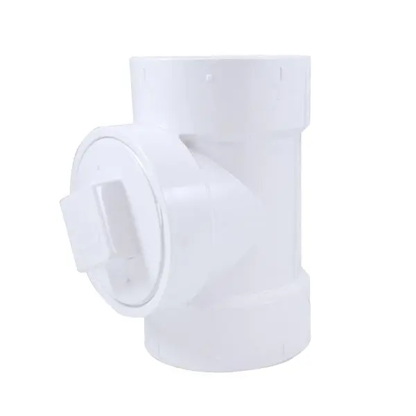 Jones Stephens 4" PVC Cleanout Test Reducing Tee Cleanout Countersunk Plug, PCT340