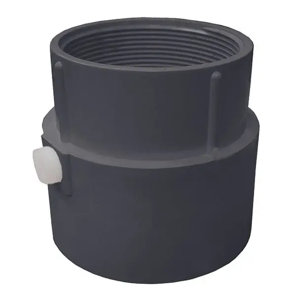 Jones Stephens 4" PVC Pipe Fit Drain Base 3-1/2" Spud, D52005