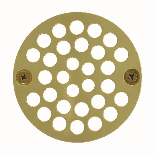 Jones Stephens 4" Sleek Brass Round Shower Drain Strainer, D54010