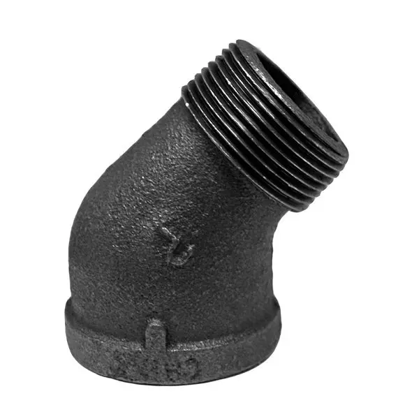 Jones Stephens 4" Street 45° Elbow Black, B2950860