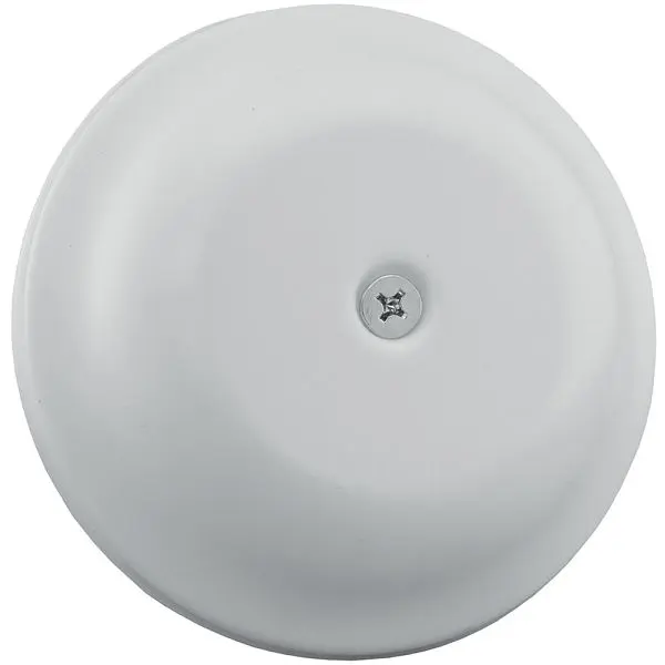Jones Stephens 5-1/4" White High Impact Plastic Cleanout Cover Plate, Bell Design, C97005