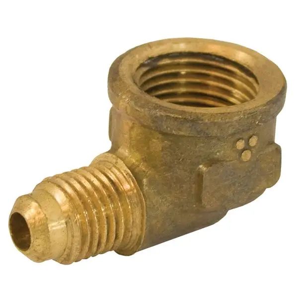 Jones Stephens 5/8" x 3/4" 90° Brass Flare x Female Elbow, F40106
