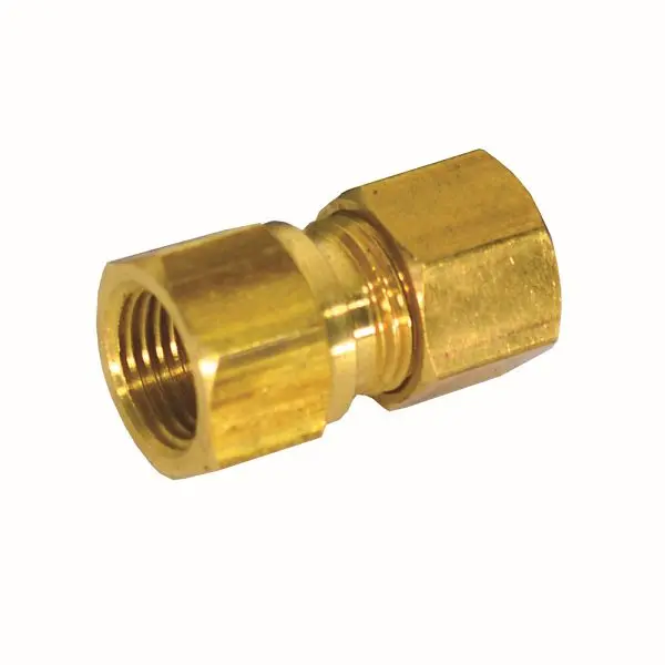 Jones Stephens 5/8" x 3/4" Crimson Brass Compression x Female Connector, Lead Free, C74118LF