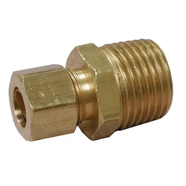Jones Stephens 5/8" x 3/8" Brass Compression x Male Connector, Lead Free, C74146LF