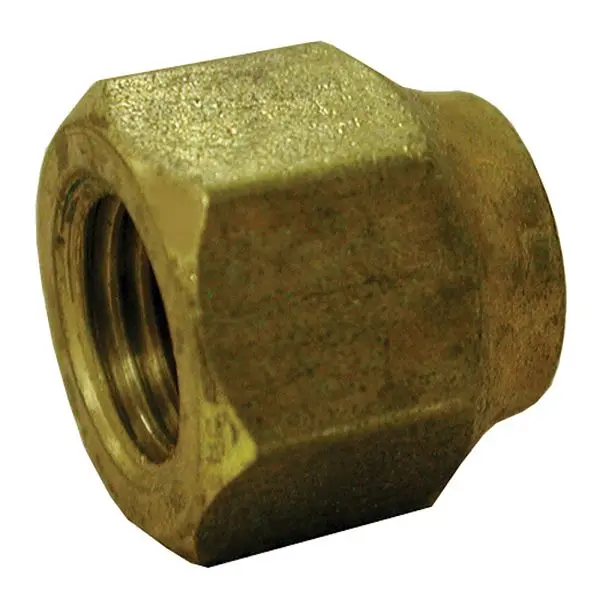 Jones Stephens 5/8" Brass Short Forged Flare Flange Nut, F40012