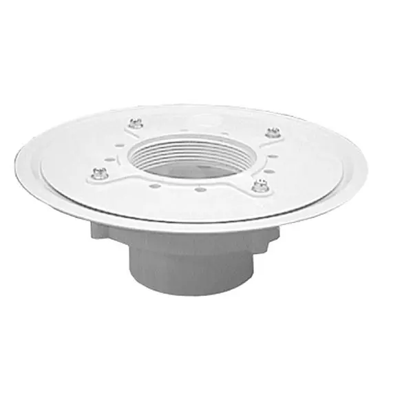 Jones Stephens 6" PVC Heavy Duty Drain Base Primer Threading Tap, 3-1/2" Spud, D52216