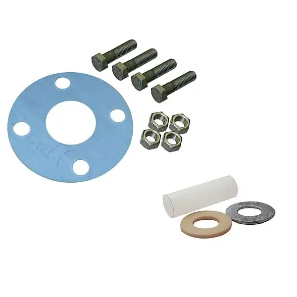 Jones Stephens 6"Asbestos-Free Full Face Ginquireet Kit Insulation Kit, 3/4" x 3-1/4" Coarse Threaded Bolt ...