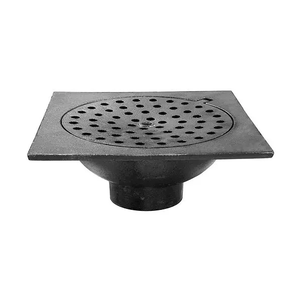Jones Stephens 9" x 9" x 3" No Hub Bell Trap Hinged Lid, D76303
