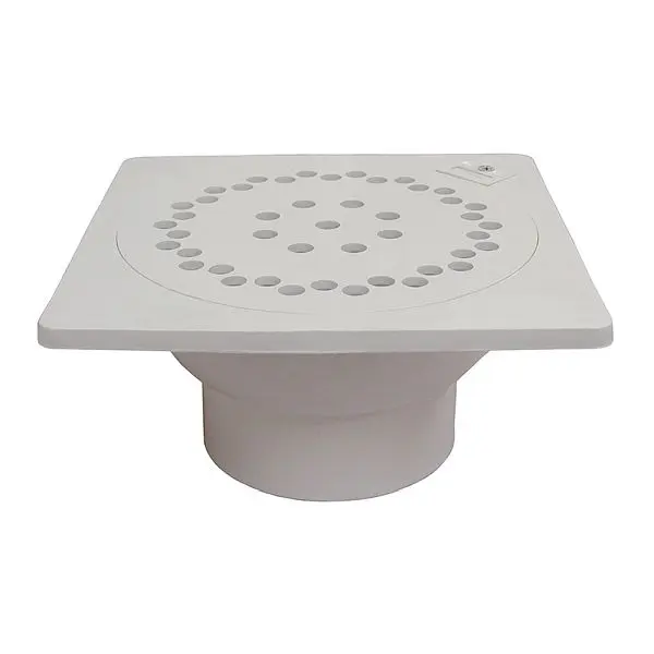 Jones Stephens 9" x 9" PVC Bell Trap 3" x 4" Outlet, D42009