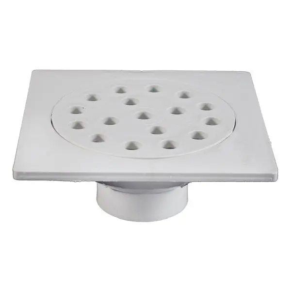 Jones Stephens 9" x 9" PVC Functionality Drain 4" Hub, D42019