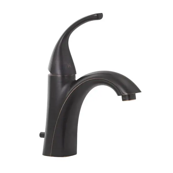 Jones Stephens Oil Rubbed Bronze Single Handle Bathroom Faucet Pop-Up, Single Hole, 1559042