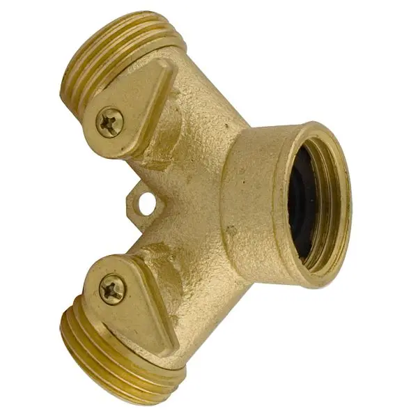 Jones Stephens Solid Brass Garden Hose Wye Shut Offs, G20053