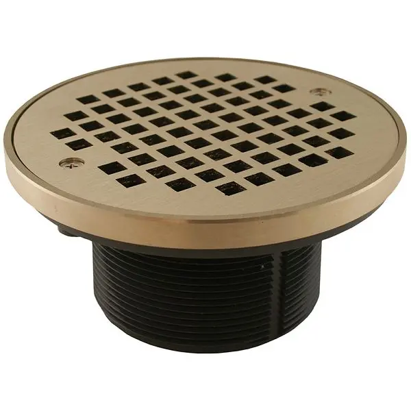 Jones Strong Stephens 3-1/2" IPS PVC Spud 6" Nickel Bronze Strainer Ring, D56407 Jones Stephens